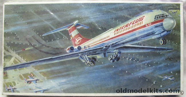 KVZ 1/100 Ilyushin Il-62 Interflug plastic model kit